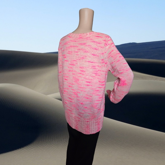 Tristan Women's Bubblegum Pink Gemstone Embellished Wool/Mohair Knit Sweater - Picture 7 of 16